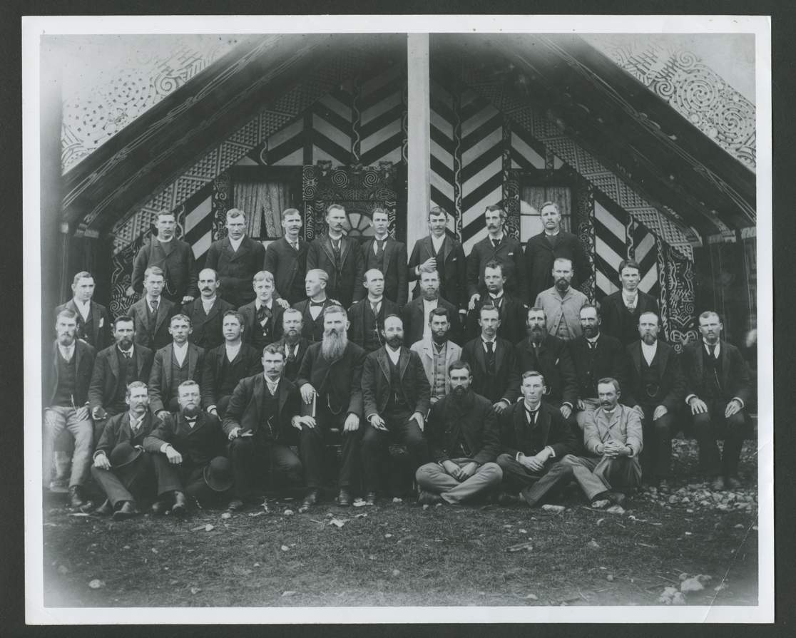 Missionaries serving in NZ, at Tamaki Marae, near Dannevirke, 6 April 1895